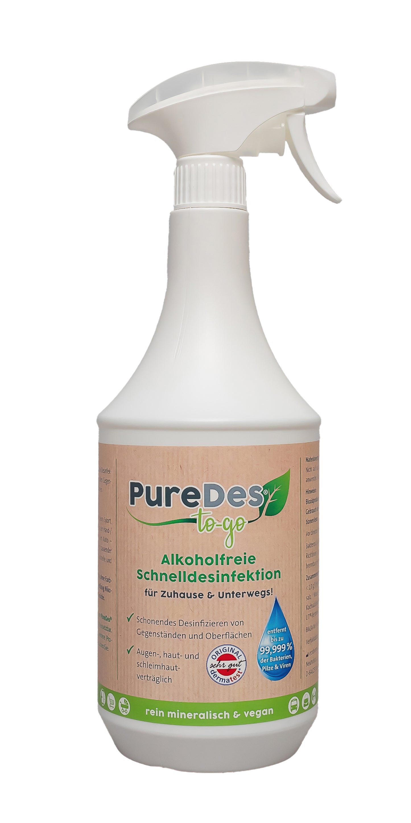 PureDes to-go 1 Liter Sprühflasche