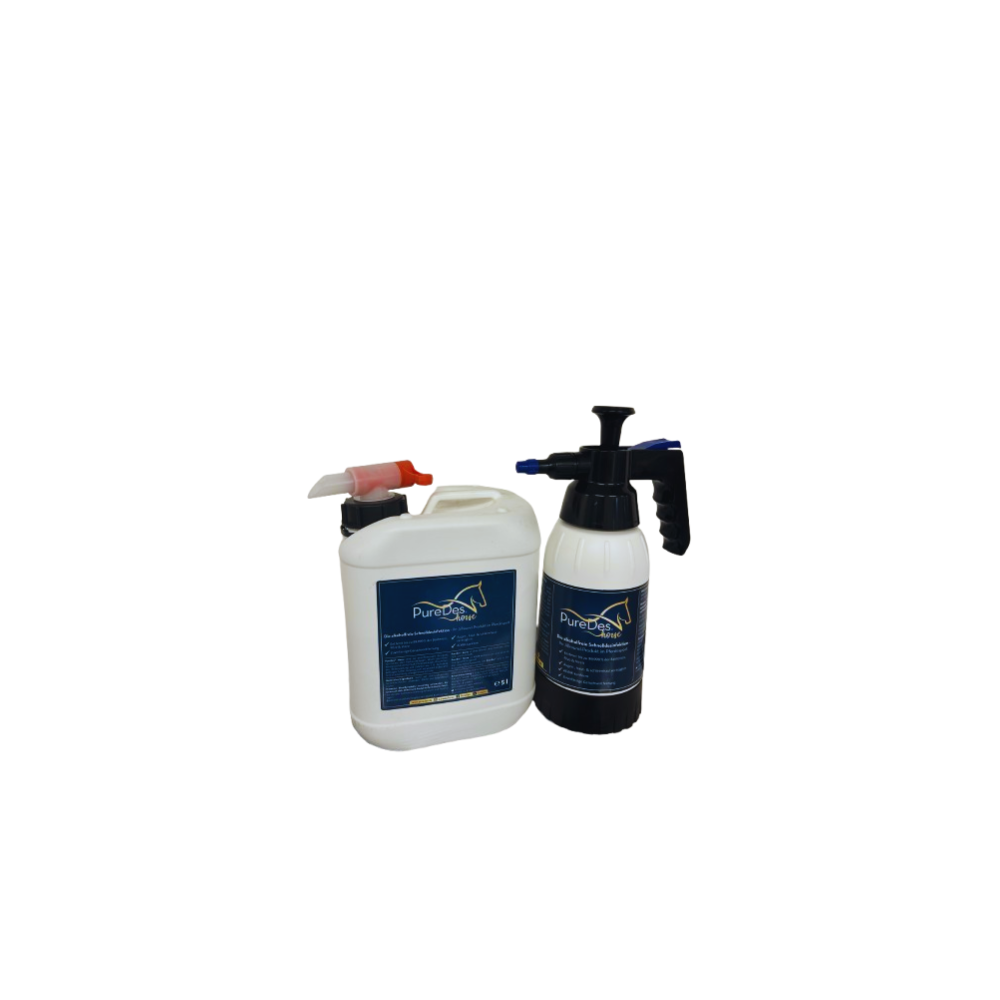 PureDes Stalldesinfektion Exklusiv-Set ADMR-konform – Hygiene-Paket Pferdestall groß
